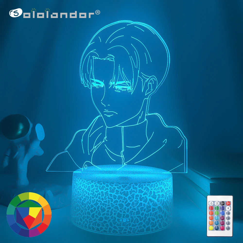 Led gece lambası Anime Titan sezon 4 oda dekor ışık akülü çocuklar için doğum günü hediyesi Manga AOT 3d lamba başucu