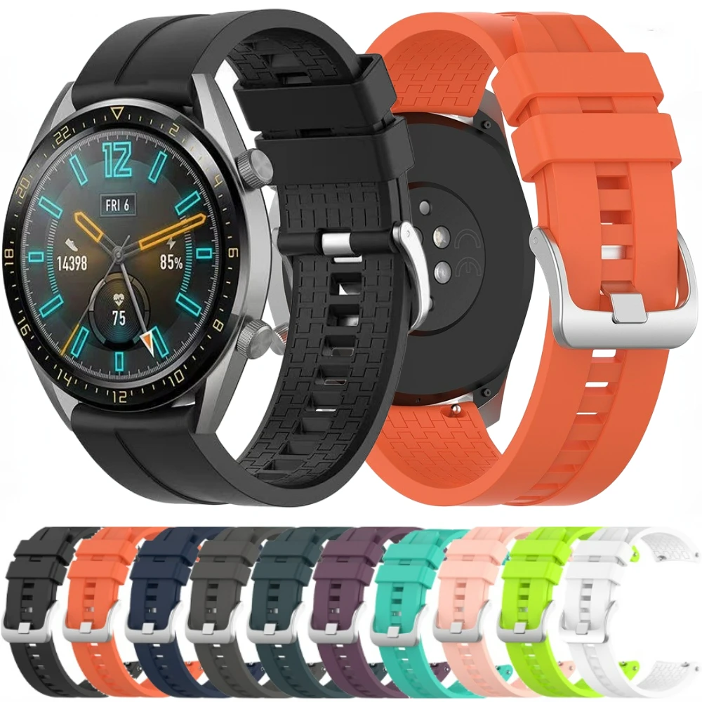 

20mm 22mm Silicone Band For Huawei Watch 4 3 GT 2 Pro 46mm 42mm Sport Bracelet Samsung Galaxy Watch 3/4/5/Active 2/Gear S3 Strap