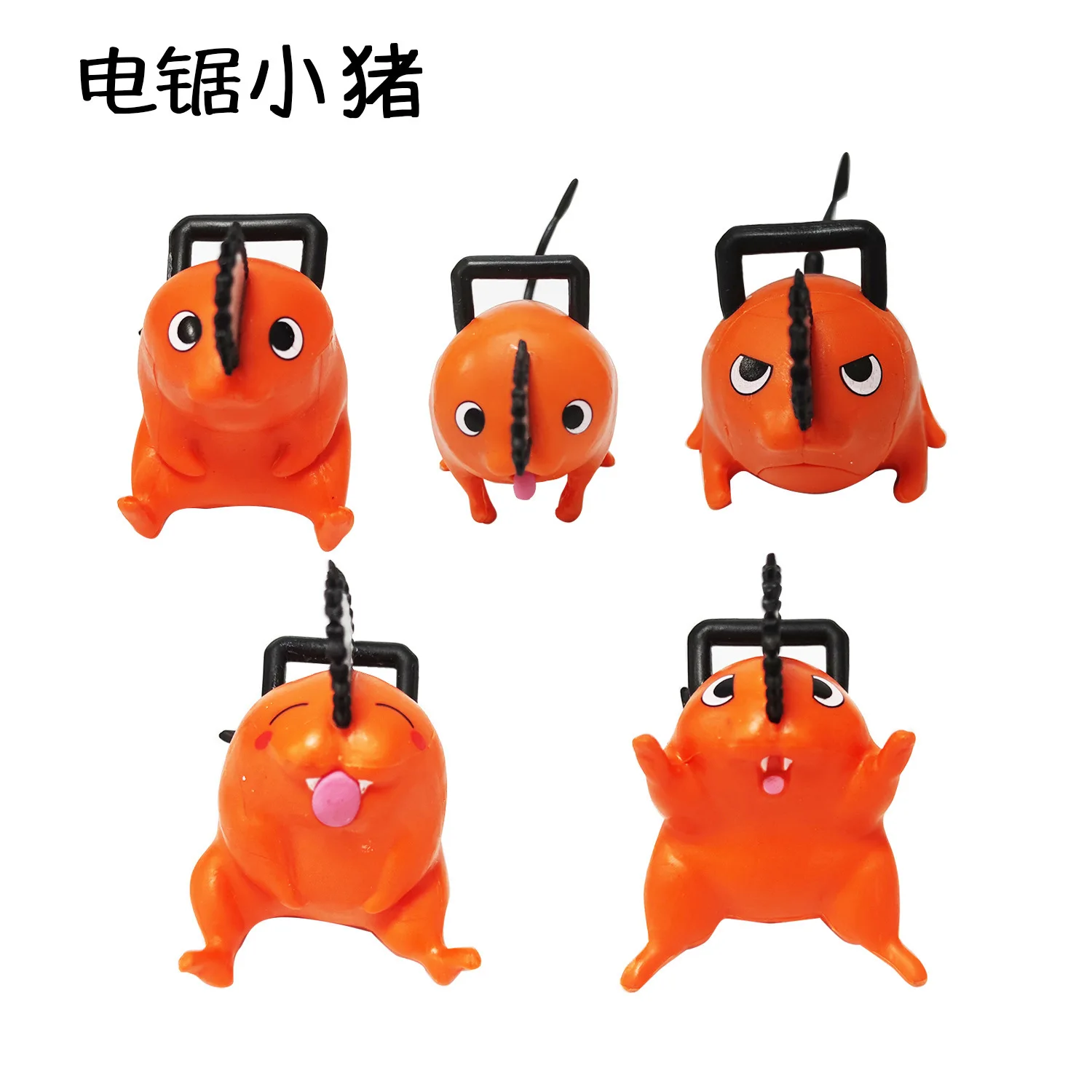 Фото Оригинальная фигурка Bandai Chainsaw Man Pochita Sofubi, Q-версия, аниме-фигурка Sofvimates, модель из ПВХ, коллекционная игрушка, 6 см №1
