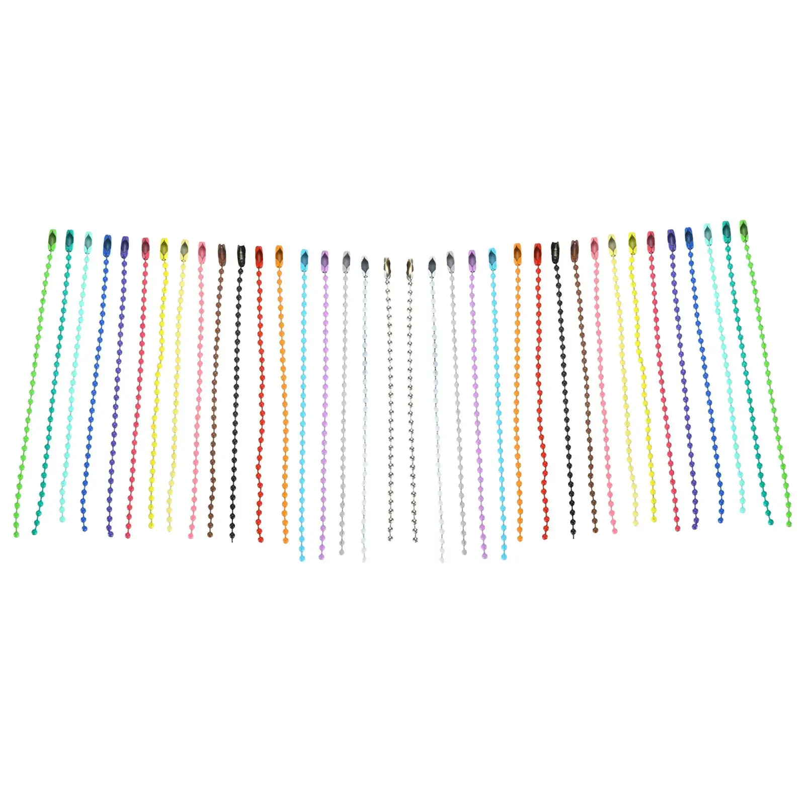 

100 Pieces Colorful Ball Bead Chain Hanging DIY Crafts 2mm 10cm for Jewelry Making Projects Bracelet Necklace Accessories