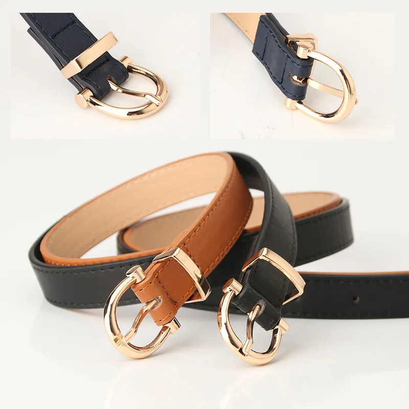 The new lady belts women's contracted belt pu leather decorative jeans belt students