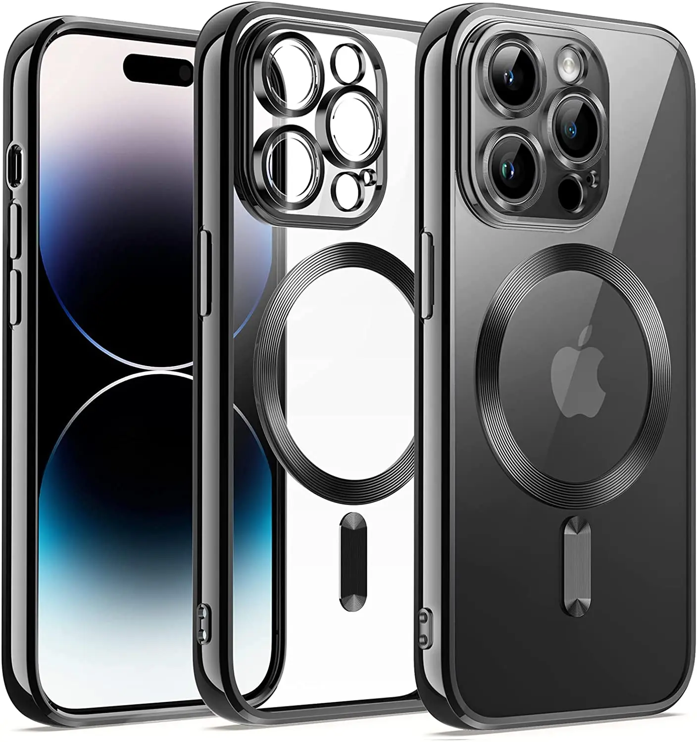 

Case for iPhone 14 13 12 11 Pro Max Camera Lens Full Protection Magnetic MagSafe Wireless Charging Shockproof Soft Phone Cover