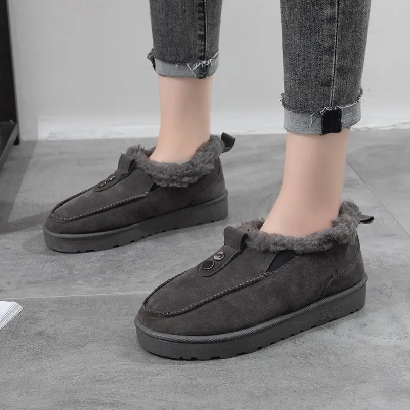 

2022 Водонепроницаемая Нескользящая Хлопковая женская обувь, зимние теплые женские хлопковые нескользящие мягкие сапоги для улицы и помещен...