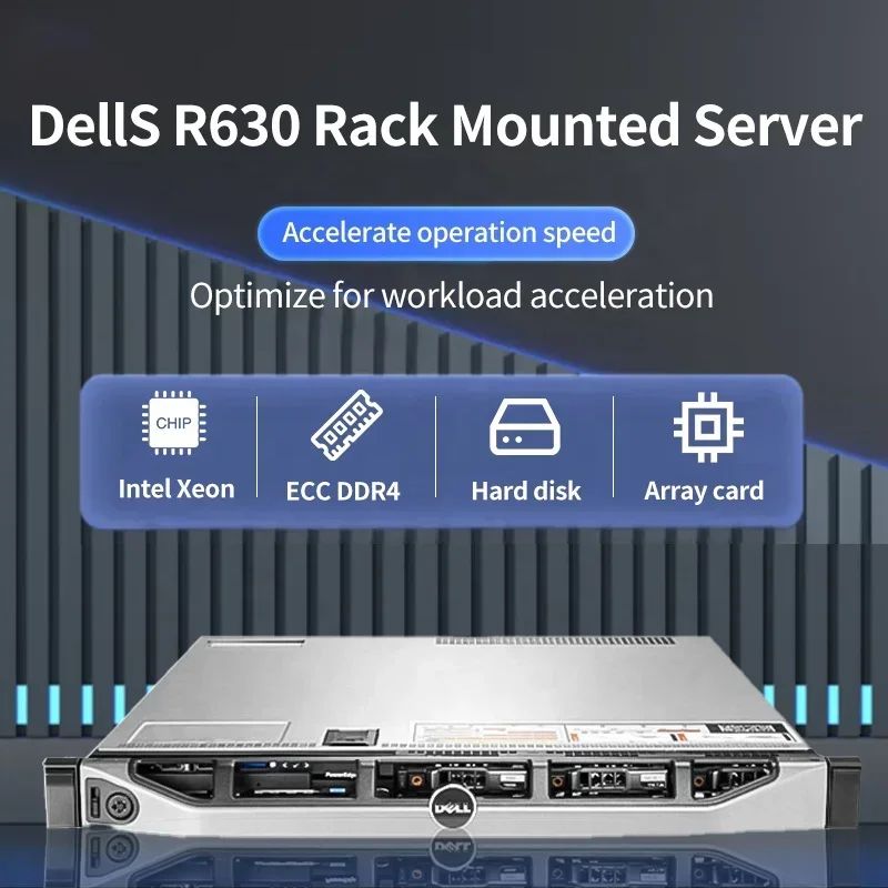 Оригинальный сервер Poweredge R630 E5-2680 V4 8sff для установки в стойку используемый