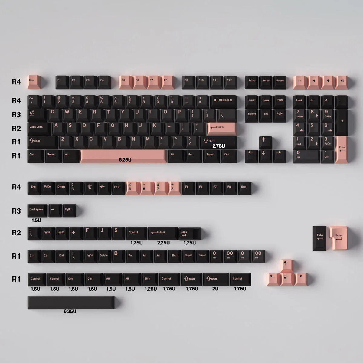 

171 клавиш GMK Oliva темные колпачки для механической клавиатуры Розовый PBT Double Shot Cherry Profile GK61 Anne Pro 2 Varmilo Game
