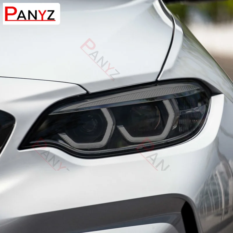 

Защитная пленка для автомобильных фар, тинт для фары, задний свет, прозрачная Дымчатая черная наклейка из ТПУ для BMW M2 F87, конкурс CS 2016-On