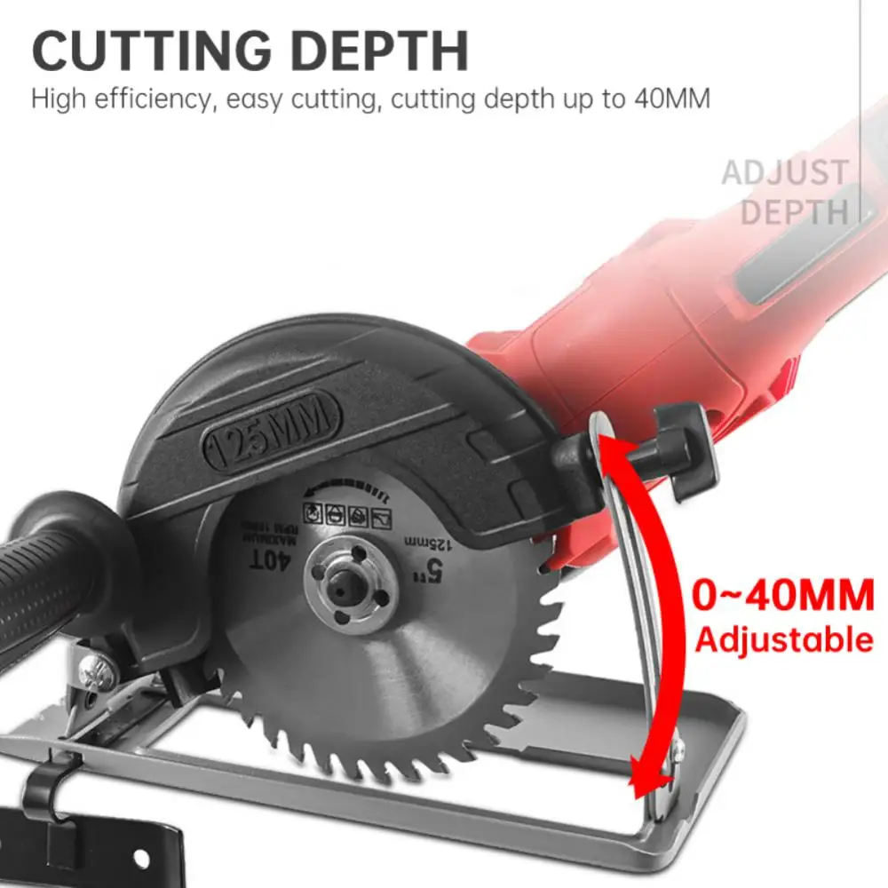 

Dust Free 45° Adjustable Cutting Depth Positioning Bracket Angle Grinder Retrofit Cutting Machine Slotting Base For 100-125MM