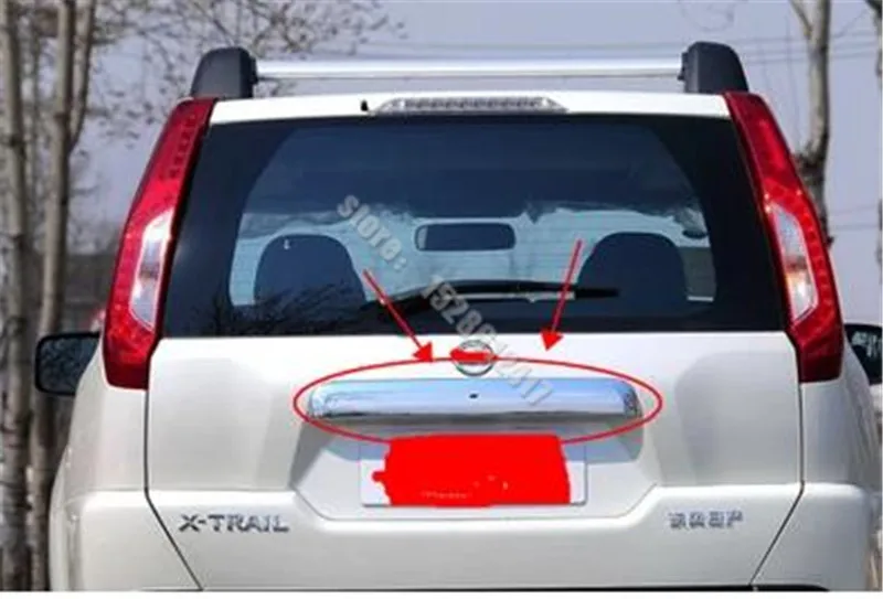 

Хромированная крышка багажника для Nissan X-Trail XTrail T31 2008-2013 ABS, обшивка крышки багажника, обшивка крышки багажника, отделка, Стайлинг автомобиля
