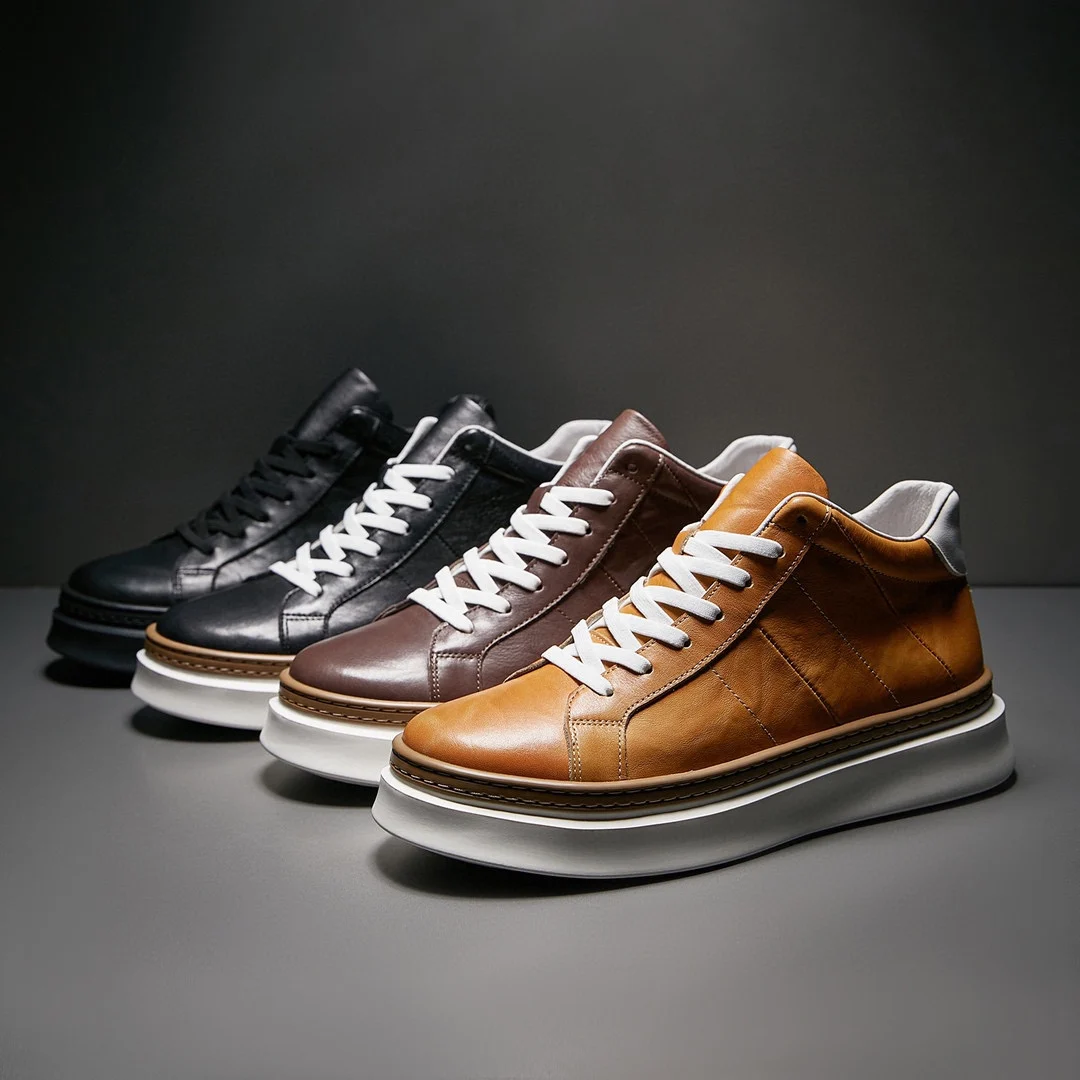 

Высококачественная Мужская обувь из воловьей кожи на шнуровке, повседневные ботинки из натуральной кожи