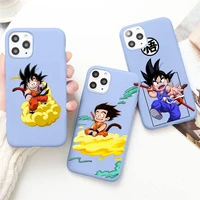 anime dragon ball son goku dbz phone case for iphone 13 12 mini 11 pro max x xr xs 8 7 6s plus candy purple silicone cover