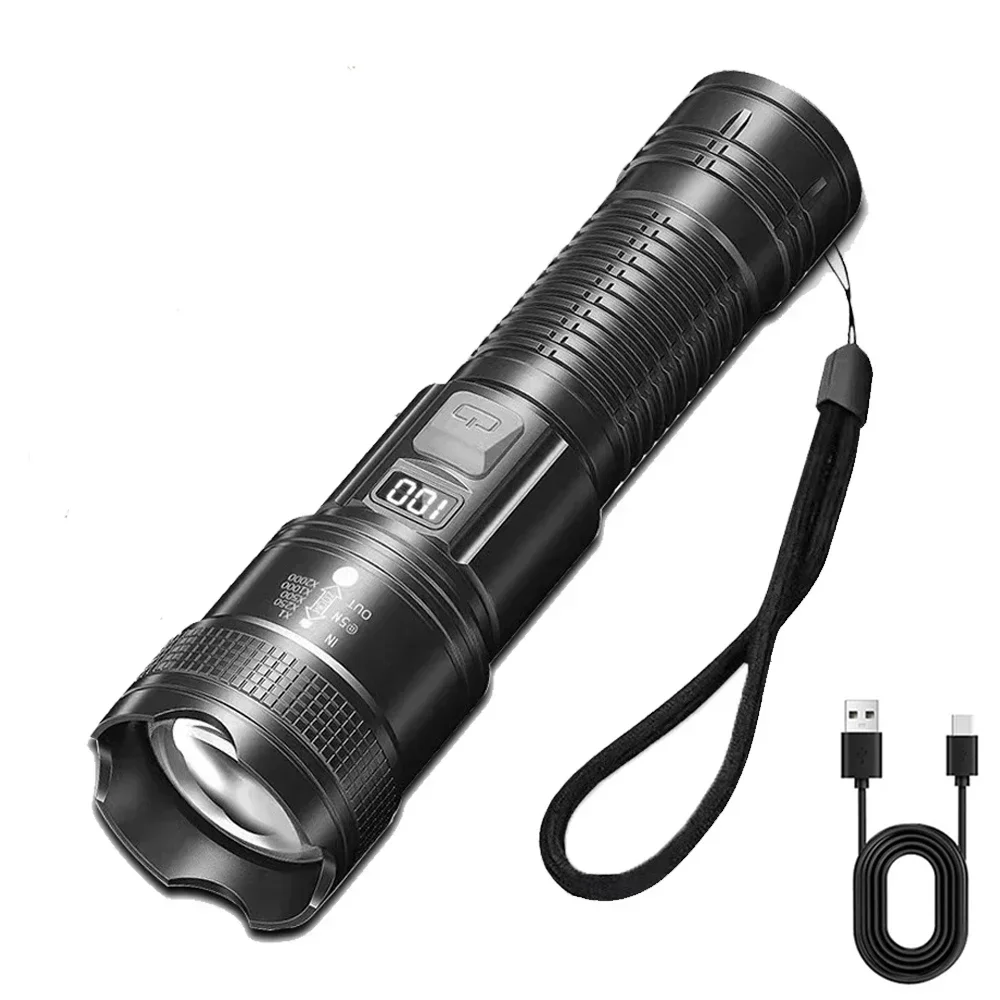 

Тактический фонарь LED 300000lm USB зарядка