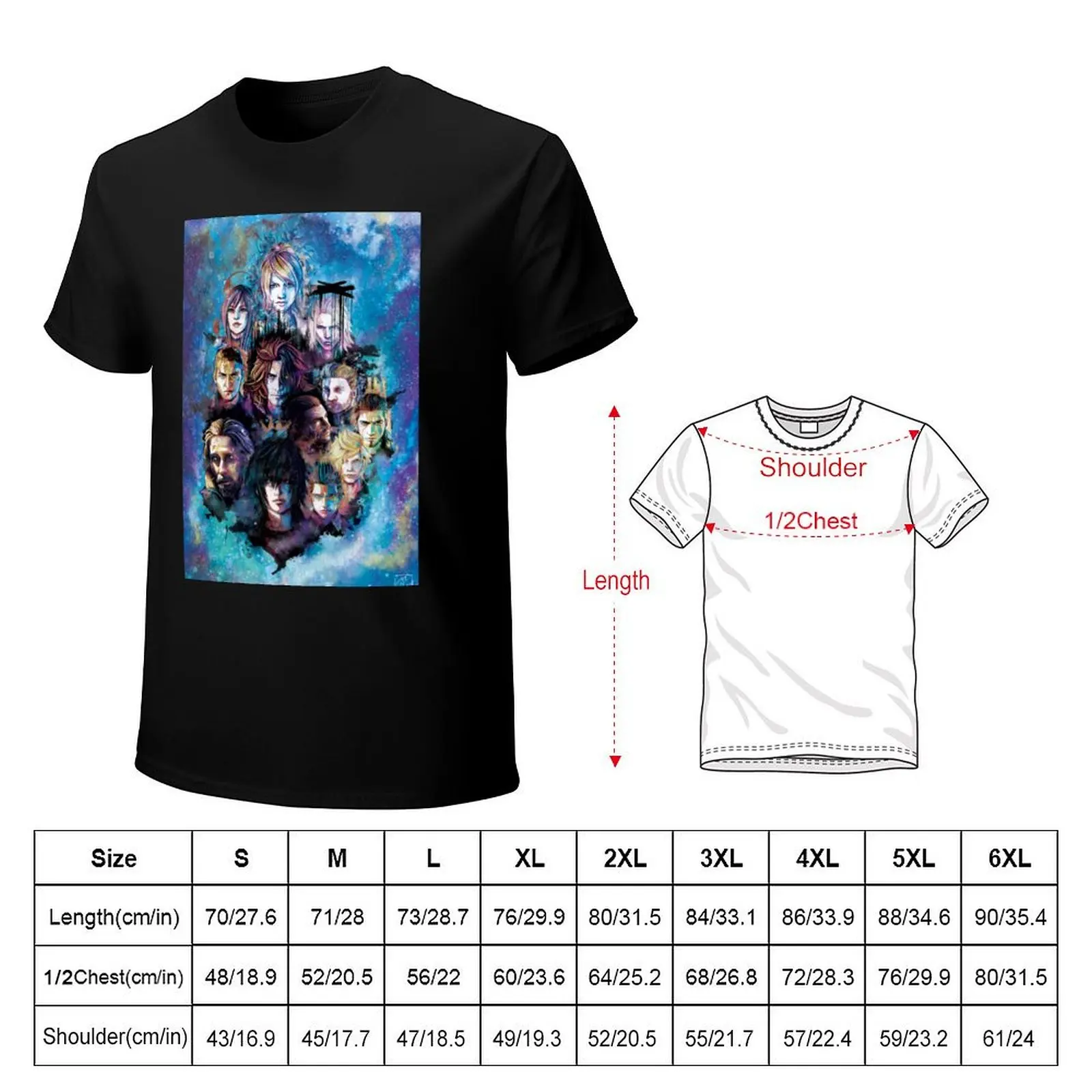 Футболка FFXV на 1-й годовщину возвышенная таможенная мужская одежда