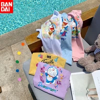 bandai 2022 new childrens doraemon co branded top little girls foreign style summer dress girls versatile t shirt short