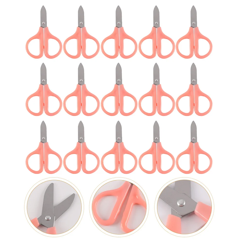 

15Pcs Multi-function Safety Scissors Students DIY Scissors Portable Thread Scissors