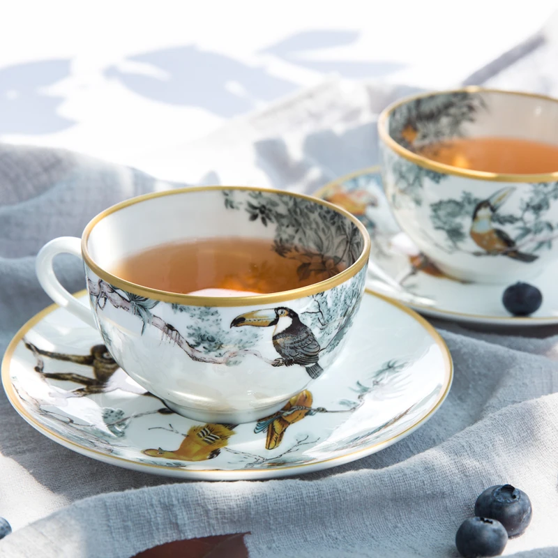 

Bone China Phnom Penh Ceramic afternoon tea Cup Creative Coffee Cup Saucer Set Cup Dish Pull Flower Coffee Cup Dish