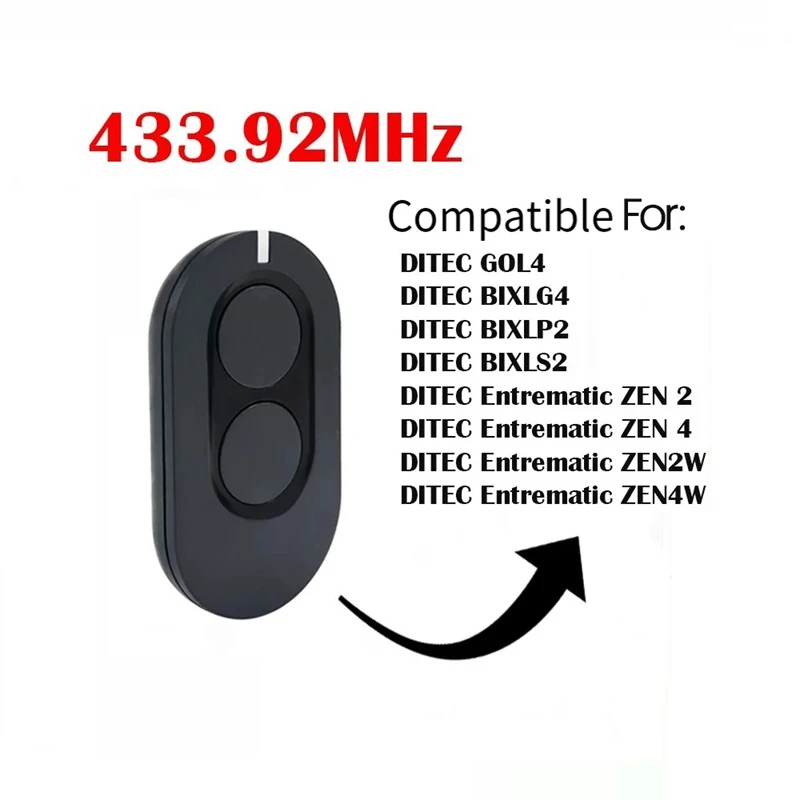 Пульт дистанционного управления устройством открывания гаражных ворот для DITEC