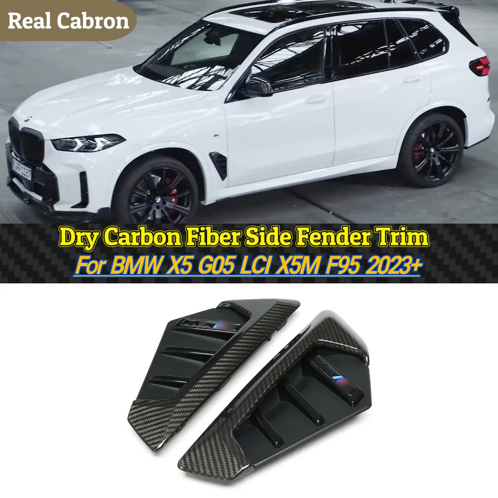 

Для BMW X5 G05 X5M LCI F95 отделка крыла из углеродного волокна настоящий карбоновый боковой бампер автомобиля внешняя накладка вентиляционного отверстия сменные обвесы
