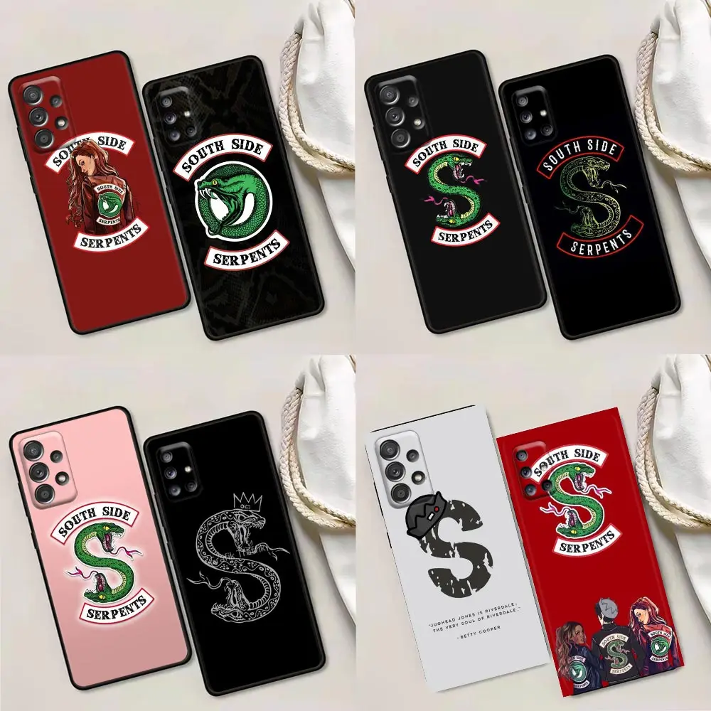 

Phone Case for Samsung A01 A02 A03s A11 A12 A21s A32 A41 A72 A52s 5G A91 A91s Soft Case Snake Riverdale South Side Serpents