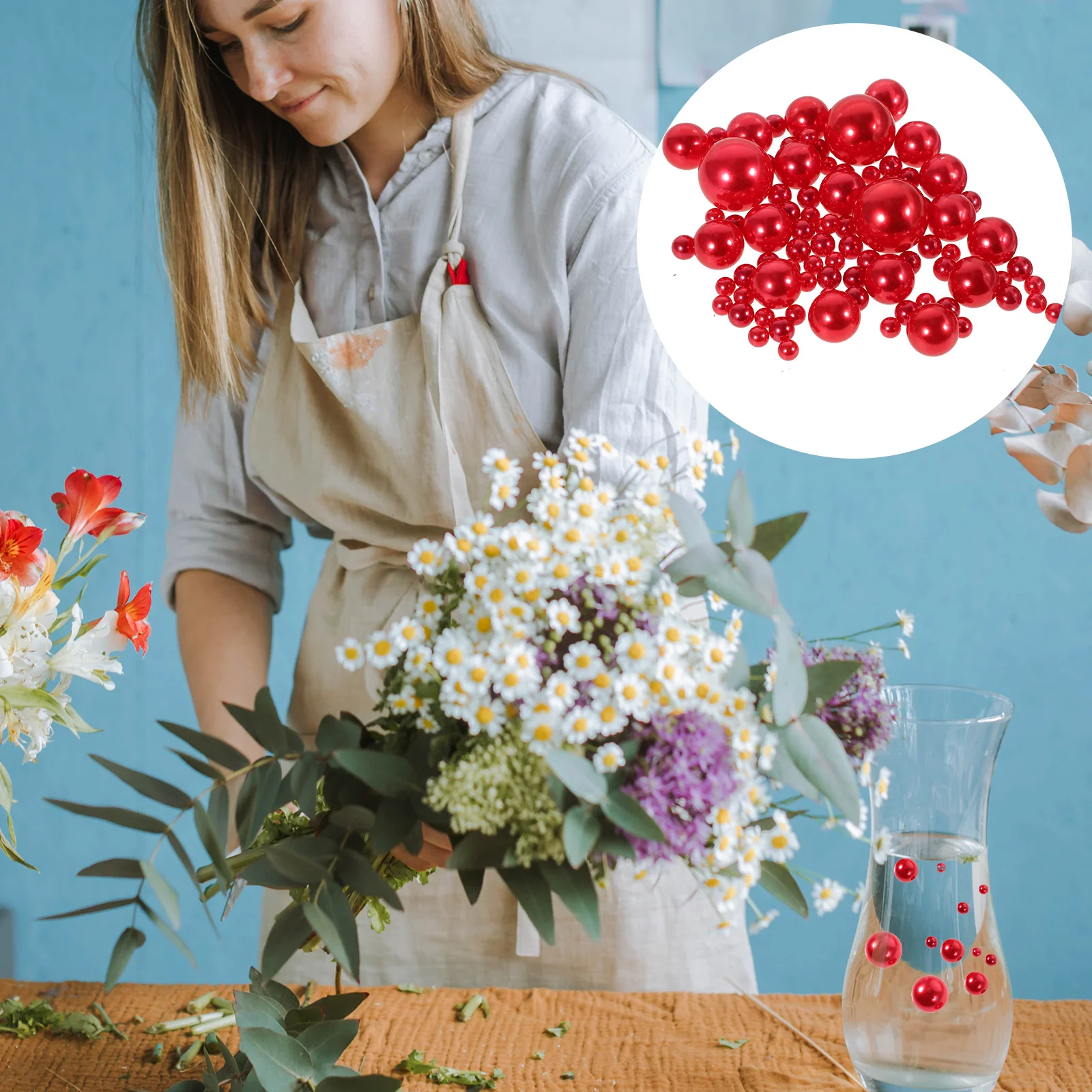 

Pearl Beads Vase Floating Craft Holes Faux Fillers Vases Bead No Decorative Undrilled Centerpieces Loose Diy Without Jewelry