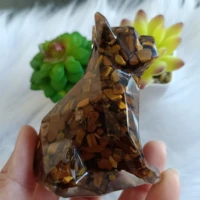 natural crushed stone crystal handmade resin puppy