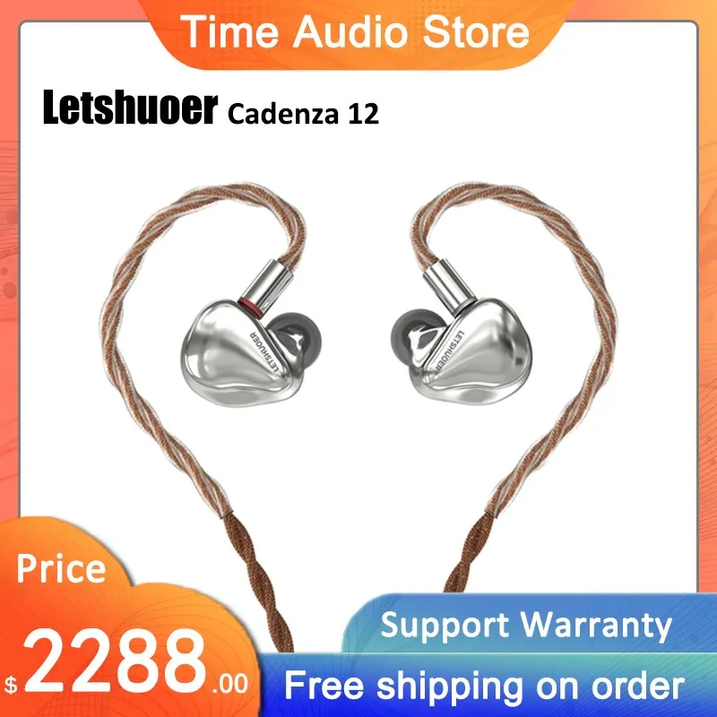 

LETSHUOER SHUOER Cadenza 12 Wired Best In Ear IEMs HIFI Earphone Flagship 12 Hybrid Driver Monitor with 2.5/3.5/4.4mm Plug Cable