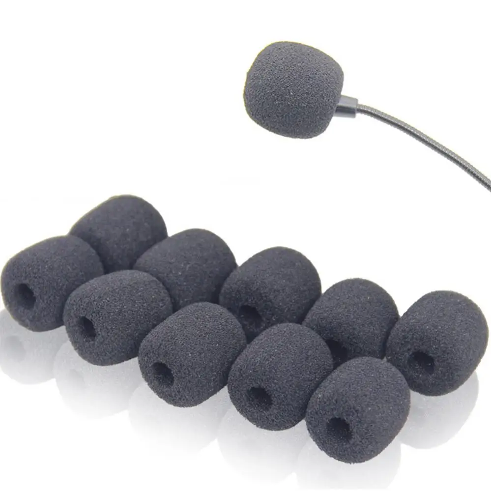 

10pcs Microphone Windscreen Mini Foam Mic Covers High Density Foam Protection for Small Lapel Lavalier Headset Microphones