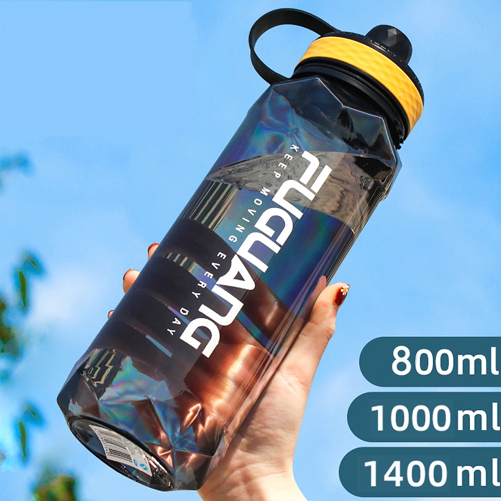

Large Capacity Water Bottle 800/1000ML Outdoor Travel Portable Leakproof Drinkware Plastic Bottle Summer 2022 Fitness Bottle