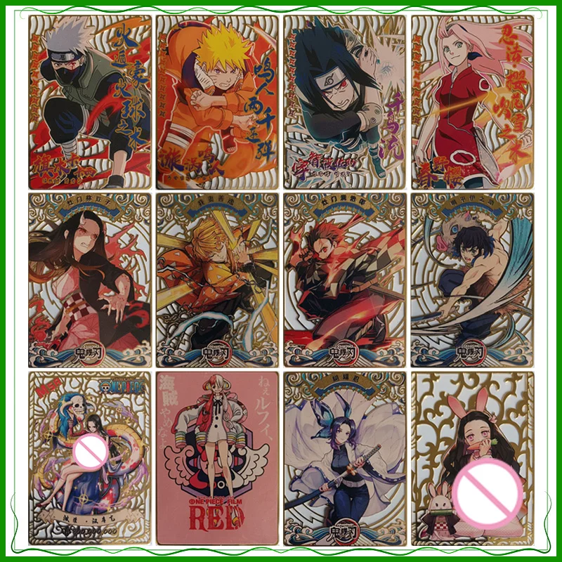 

NARUTO Uzumaki Naruto Kakashi DIY card Anime characters collection Game cards Christmas Birthday gift Children's toys cartoon