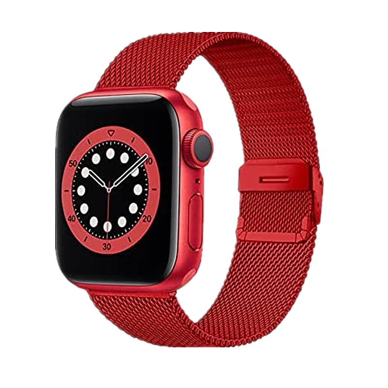 

Stainless Steel Strap for Apple Watch Band Se Series 7 6 45mm 41mm 44mm 40mm Bucke Mesh Bracelet for iWatch 3 42mm 38mm