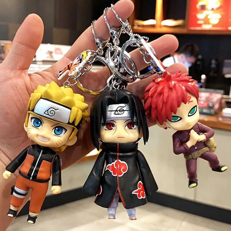 

Anime Naruto Akatsuki Uchiha Sasuke Kakashi Itachi Jiraiya Keychain Accessories Bag Keyring Charm Pendant Doll Bag Birthday Gift