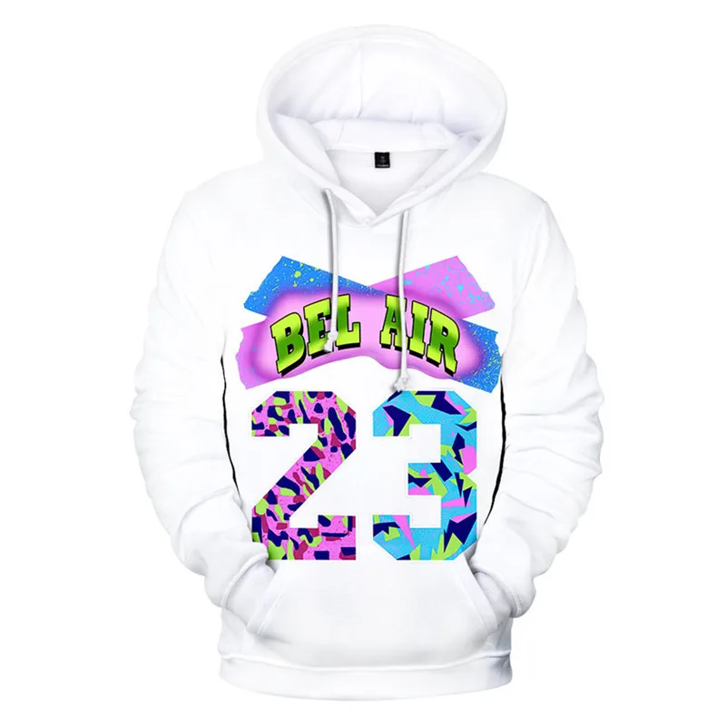 Фото Мужские 3D толстовки Homme Streetwear Толстовка в стиле хип-хоп Bel Air 23 - Fresh Prince, униформа на заказ, трикотажные топы №4