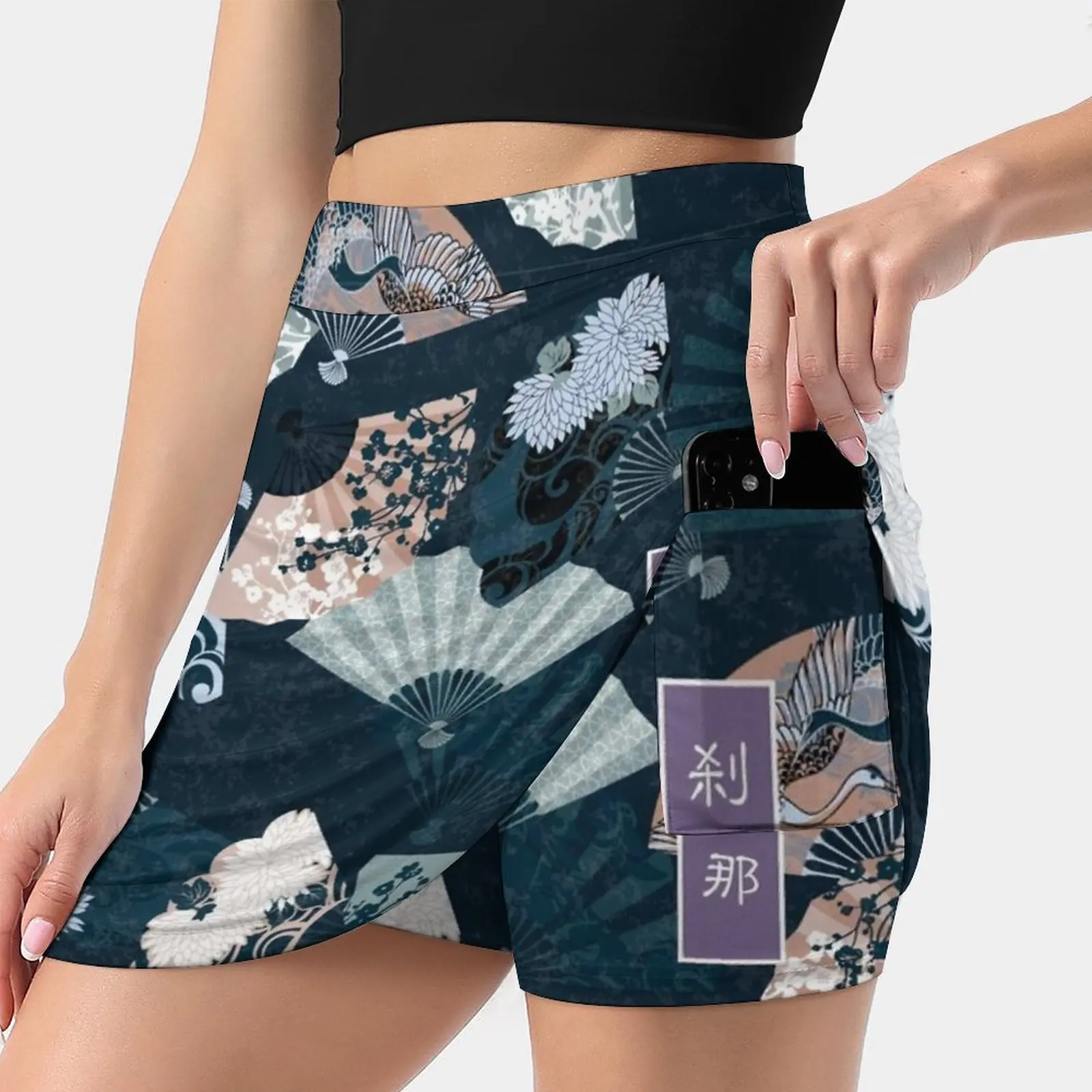 

Женская бесшовная юбка yashia Setsuna [Fan], теннисная юбка со скрытыми карманами, юбки для гольфа, юбки для бадминтона, юбки для бега