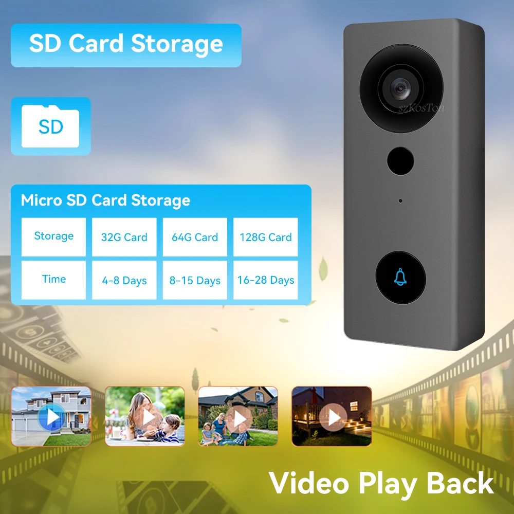 tuya smart home wifi video doorbell camera outdoor home wireless doorbell bell smart house led flash security for alexa google free global shipping