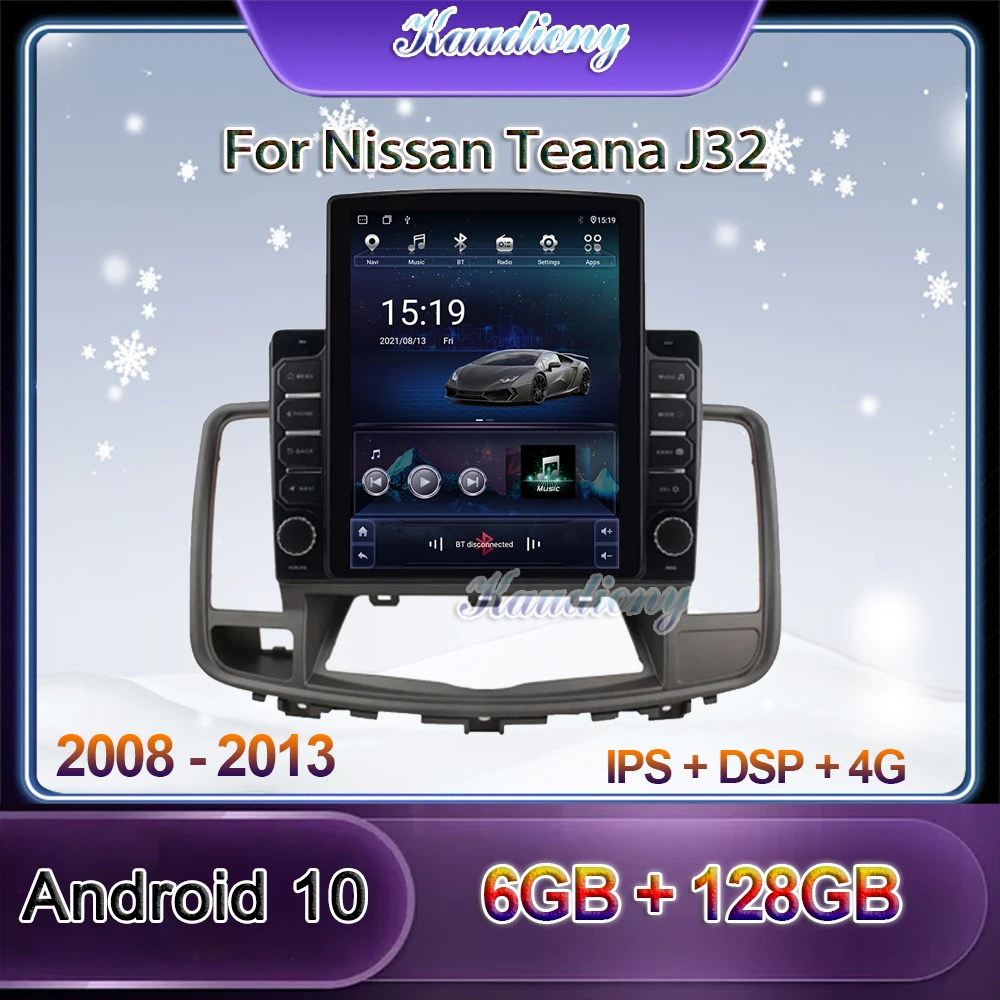 

Kaudiony Tesla Style Android 10,0 для Nissan Teana J32 автомобильный DVD мультимедийный плеер Авто радио GPS-навигация стерео 4G 2008-2013