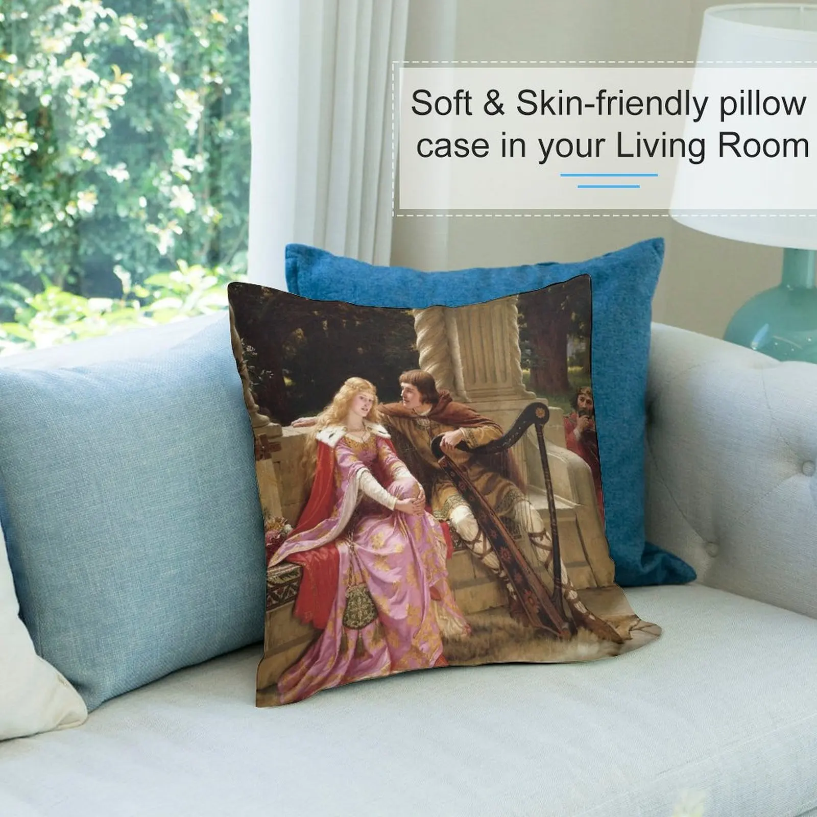 Тристан и изолд Эдмунд Блэр Лейтон 1902 декоративная подушка Рождественская для