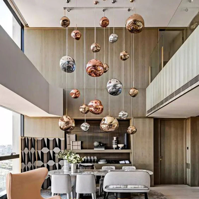 Modern LED PVC Pendant Light Lava Home Decoration Bedroom Living Room Pendant Lamp Dining Room Hanging Lamp Indoor Lighting