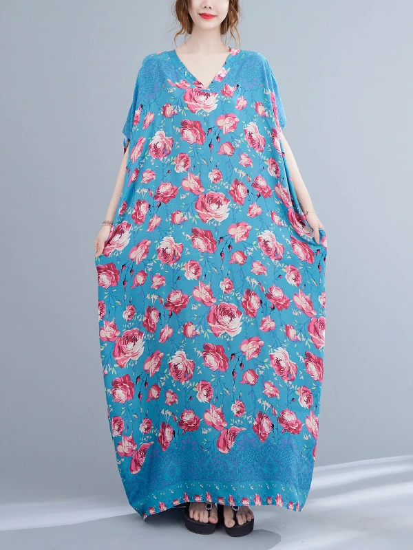 

Kanifio Plus Size Beach Dresses Women 2022 Summer New Bohemian Oversized Clothing Ankle Length Maxi Long Boho Vestidios 5105 9XL