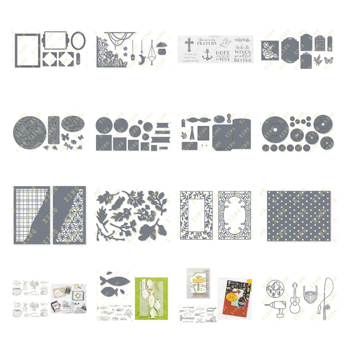 

Rectangle Round Point Flower Leaf Cross 2022 New Metal Cutting Dies Stamps Scrapbook Diary Secoration Embossing Stencil Template