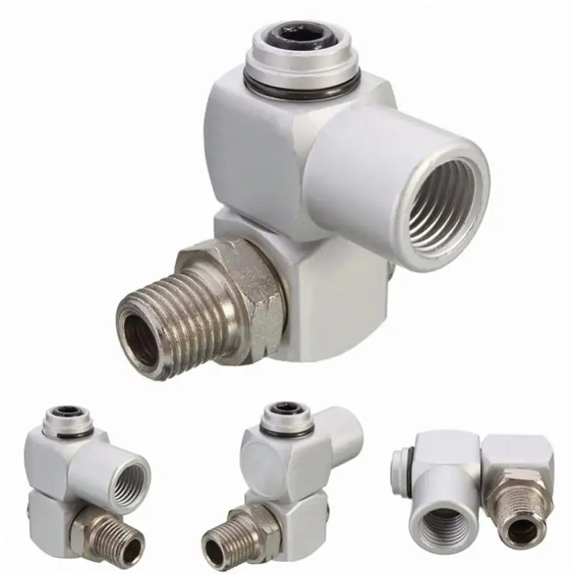 

1/4 Inch Aluminum Alloy Adjustable Swivel Pneumatic Fitting