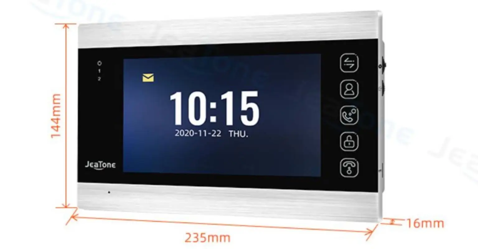 Jeatone 720p внутренний монитор видеодомофон дверной звонок Система видеодомофона