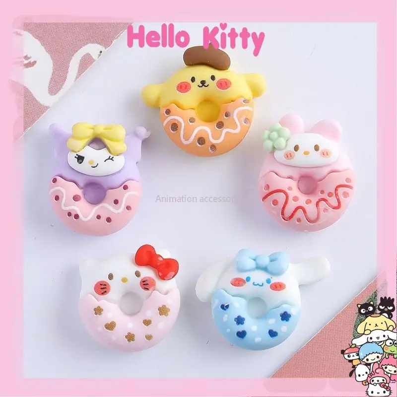 

Frosted Sanrio Resin Accessories Hello Kitty Kuromi Melody DIY Phone Case Water Cup Toy Patch Headdress Material