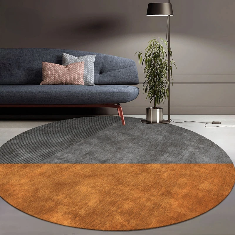 

Nordic Geometric Creative Carpet Living Room Solid Color Round Rugs Sofa Coffee Table Rug Hanging Chair Swivel Chair Floor Mat