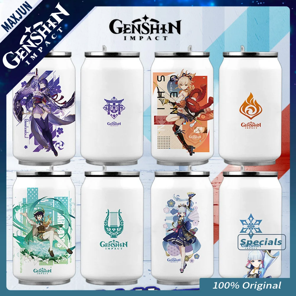 

[Genshin Official] Genshin Impact Original Anime 500ml Can Mug Klee Kamisato Ayaka Stainless Steel Frosted Can Go Out Supplies