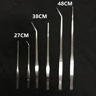 273848 см аквариум бак ПРЯМО КРИВОЙ завод Пинцет Нержавеющаясталь длинные щипцы завод креветок коралловый риф танк Изогнутый пинцет