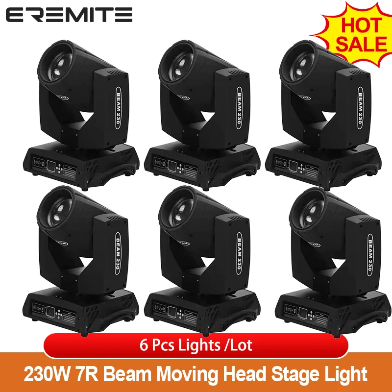 

Eremite Beam 7r 230W Moving Head Stage Light Dmx Control Party Wedding Dj Bar Effects Machine Led Spot Wash Zoom Fly Case Road