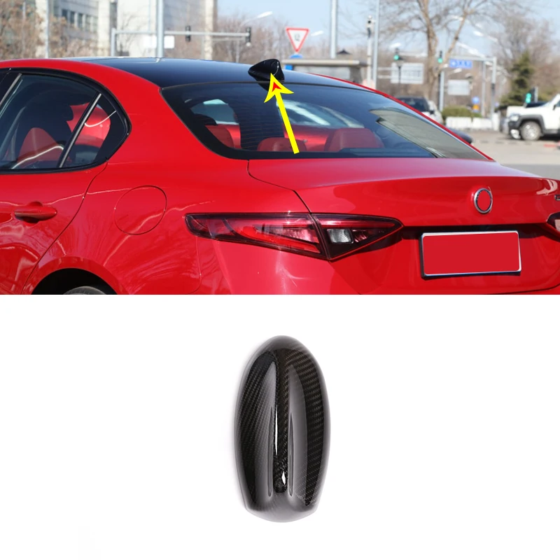 

Real Carbon Fiber For Alfa Romeo Giulia Stelvio 2017 -2020 Shark Fin Antenna Cover Car Accessories 1 Pcs