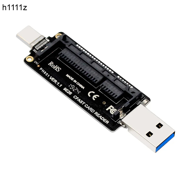 НОВЫЙ считыватель карт CFAST USB 3.1 Type-A + Type C 10 Гбит/с Портативная подставка для памяти