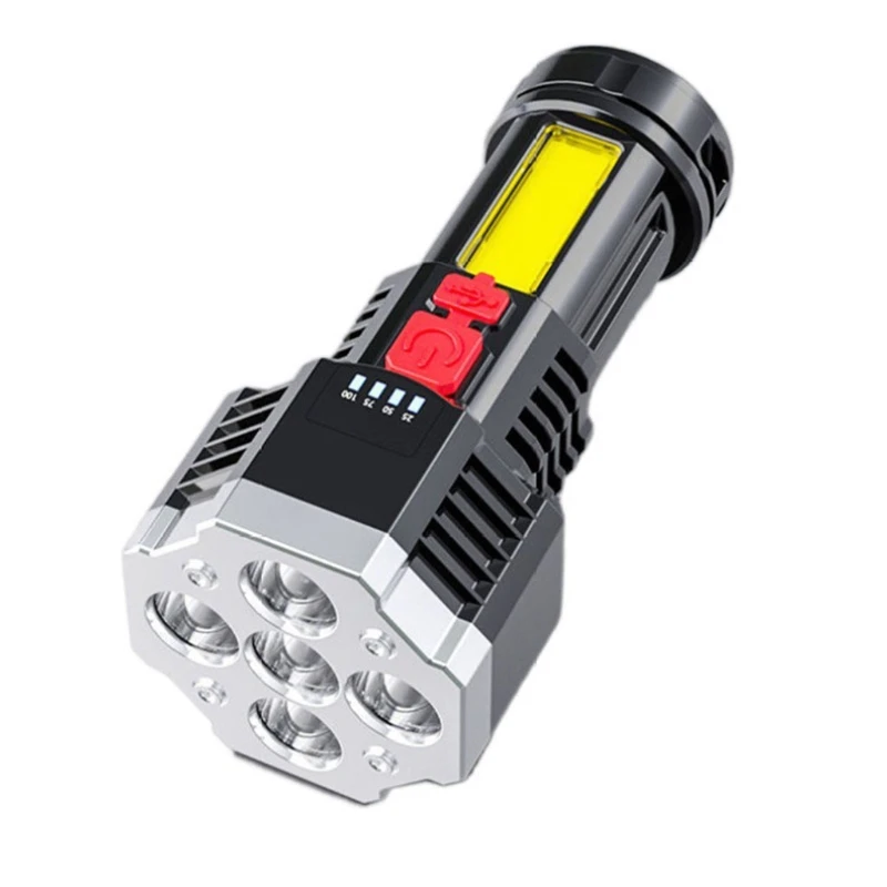 

Мощный светодиодный боковой фонарь COB, фонарик, фонасветильник, 4 режима, зарядка через USB, IPX4, Прямая поставка