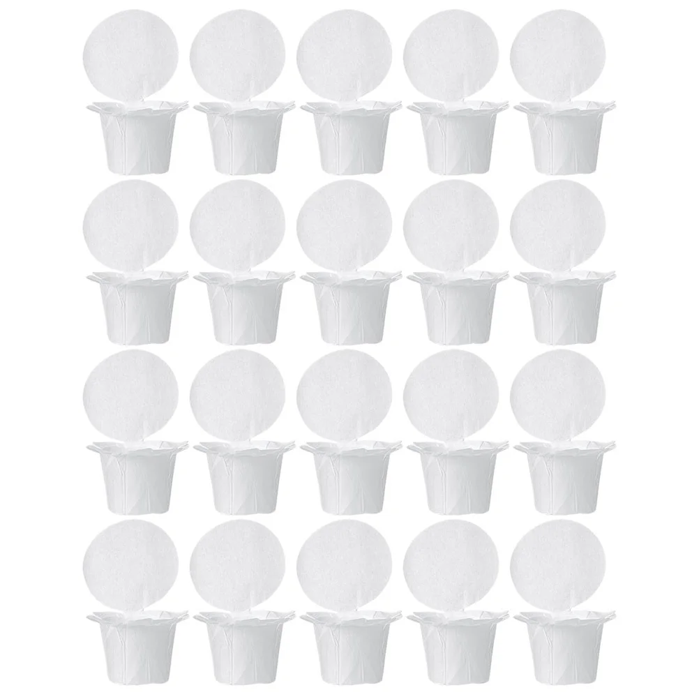 

100 Pcs Coffee Espresso Filter Paper Cup Filters Lid Supplies Powder Ground Filtering Cups