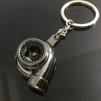 automobile accessories new house cool gunmetal spinning turbo keychain turbocharger keyring creative design auto stylish access